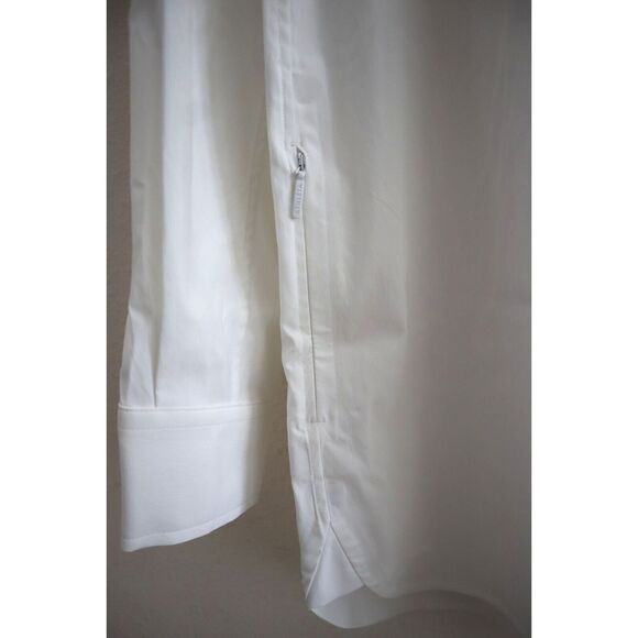 Athleta 882549-01 Women's Sz S White Oversized L/S Button-Up Poplin Top Blouse - Picture 6 of 13